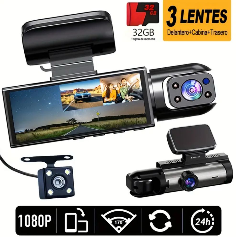 Seguridad en Cada Trayecto: Cámara de Coche 1080P con Visión 360°